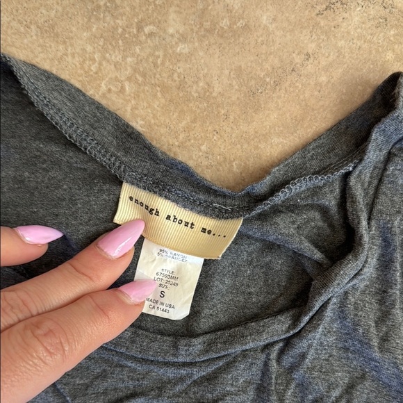 enough about me... Gray Muscle Tee Sleeveless Tank Top - Picture 2 of 2